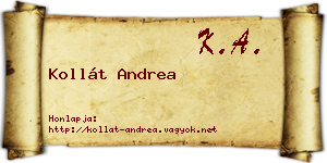 Kollát Andrea névjegykártya