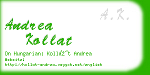 andrea kollat business card